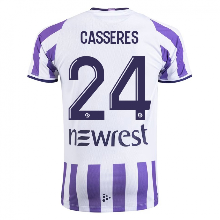 Heren Cristian Cásseres Jr. #24 Wit Thuisshirt Thuistenue 2023/24 T-Shirt
