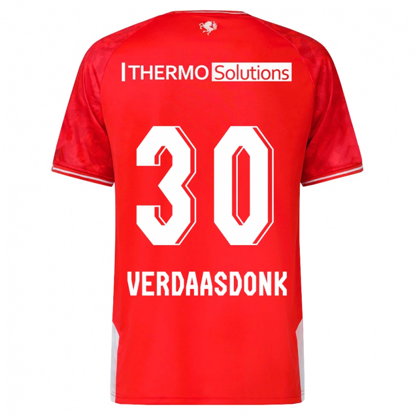 Heren Suus Verdaasdonk #30 Rood Thuisshirt Thuistenue 2023/24 T-Shirt