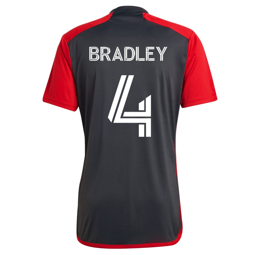 Heren Michael Bradley #4 Grijs Thuisshirt Thuistenue 2023/24 T-Shirt