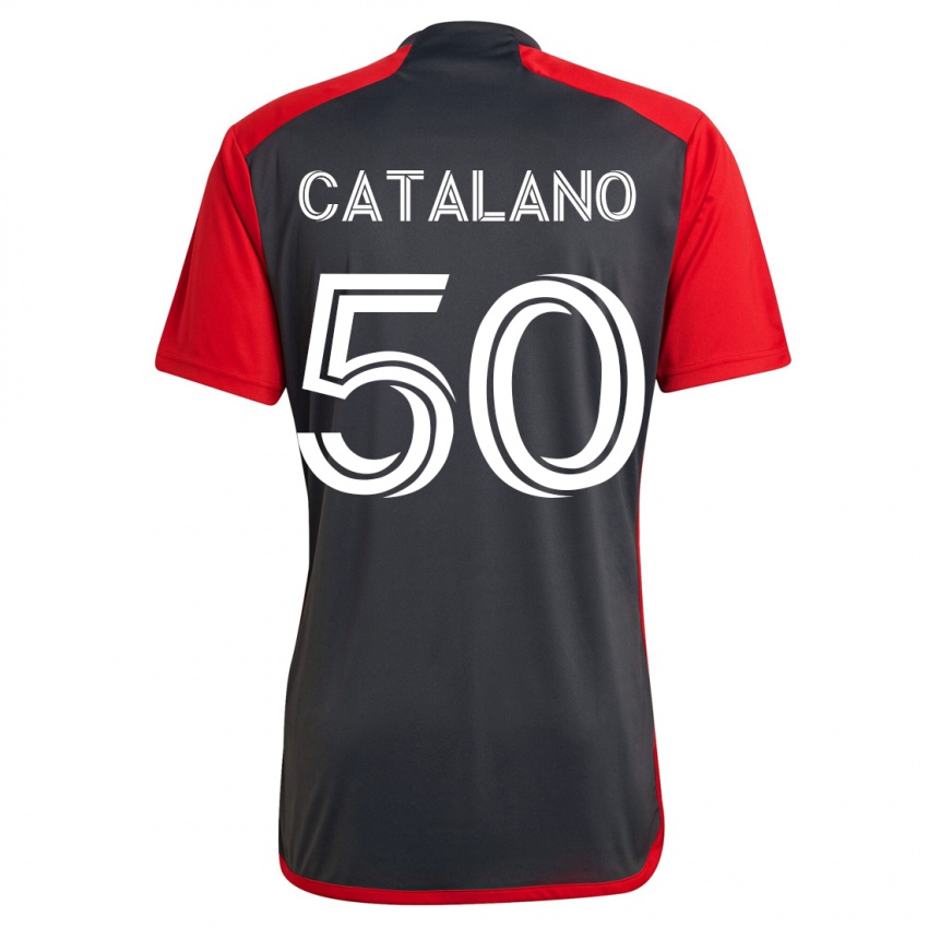 Heren Gianluca Catalano #50 Grijs Thuisshirt Thuistenue 2023/24 T-Shirt