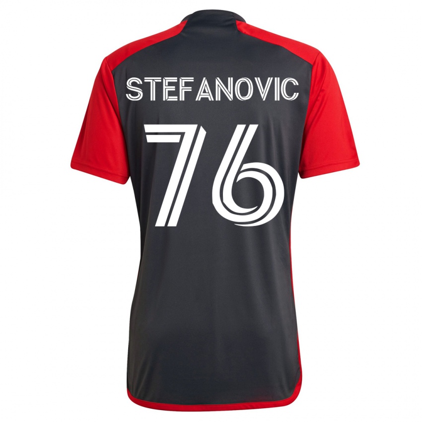 Heren Lazar Stefanovic #76 Grijs Thuisshirt Thuistenue 2023/24 T-Shirt