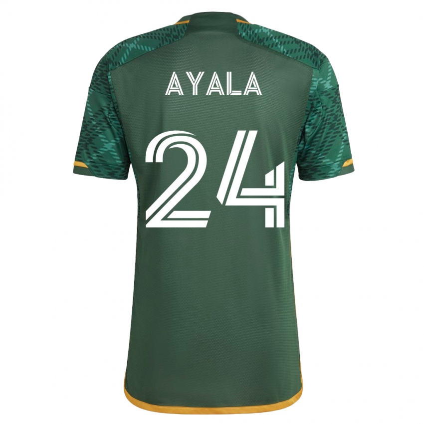 Heren David Ayala #24 Groente Thuisshirt Thuistenue 2023/24 T-Shirt