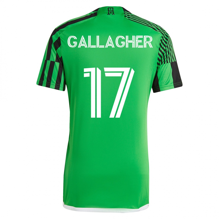 Heren Jon Gallagher #17 Groen Zwart Thuisshirt Thuistenue 2023/24 T-Shirt
