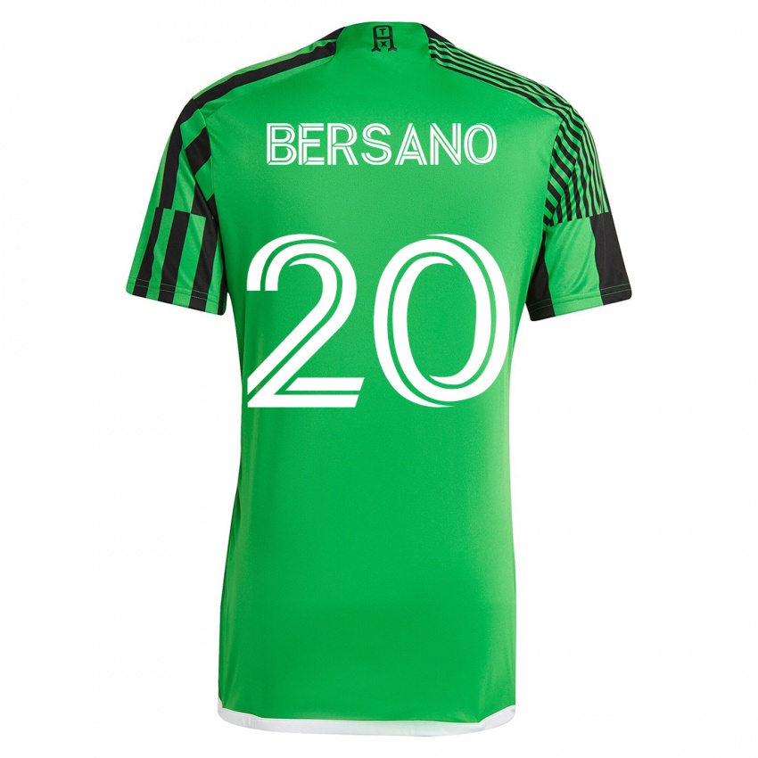 Heren Matt Bersano #20 Groen Zwart Thuisshirt Thuistenue 2023/24 T-Shirt