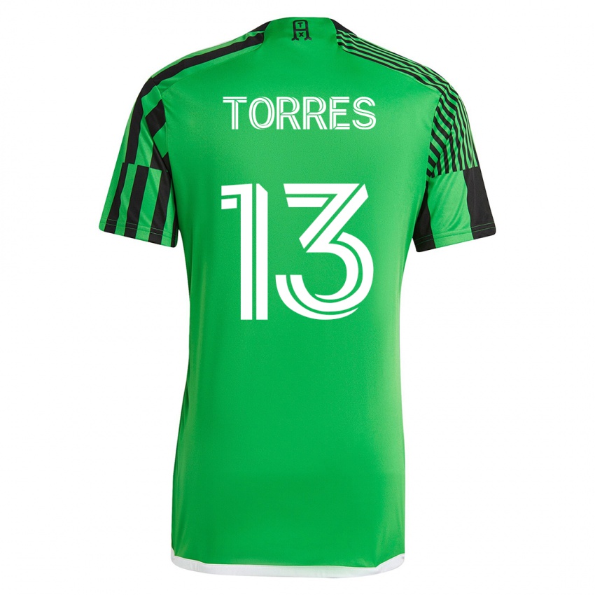 Heren Leo Torres #13 Groen Zwart Thuisshirt Thuistenue 2023/24 T-Shirt