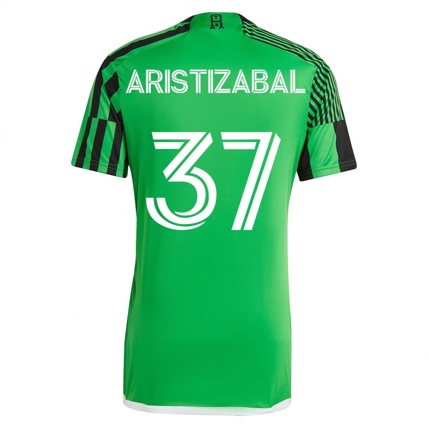 Heren Nicolas Aristizabal #37 Groen Zwart Thuisshirt Thuistenue 2023/24 T-Shirt