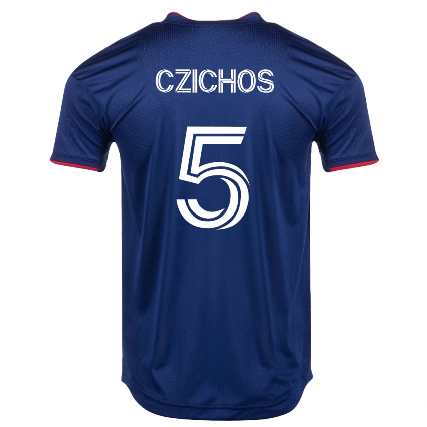 Heren Rafael Czichos #5 Marine Thuisshirt Thuistenue 2023/24 T-Shirt