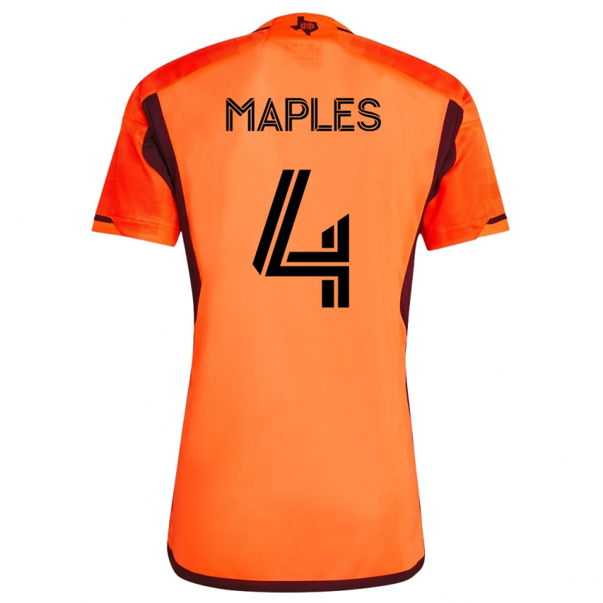 Heren Talen Maples #4 Oranje Thuisshirt Thuistenue 2023/24 T-Shirt