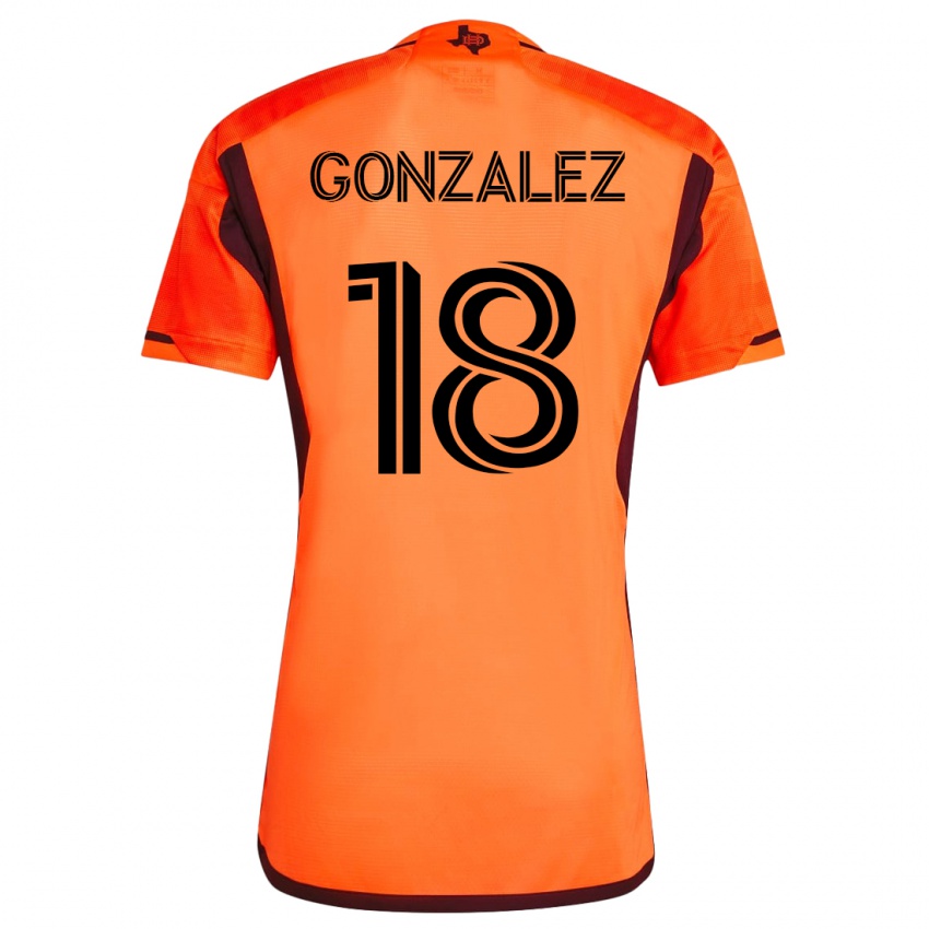 Heren Diego Gonzalez #18 Oranje Thuisshirt Thuistenue 2023/24 T-Shirt