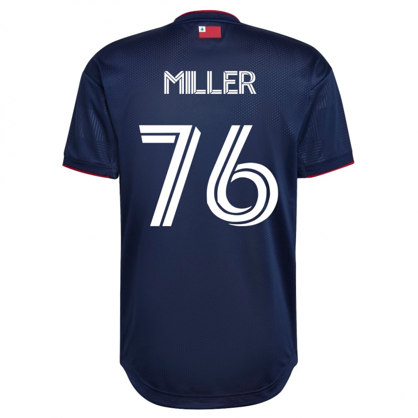 Heren Peyton Miller #76 Marine Thuisshirt Thuistenue 2023/24 T-Shirt