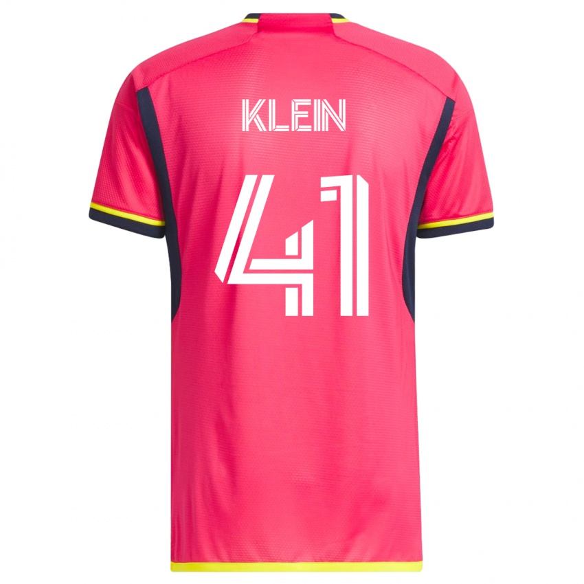 Heren Johnny Klein #41 Roze Thuisshirt Thuistenue 2023/24 T-Shirt