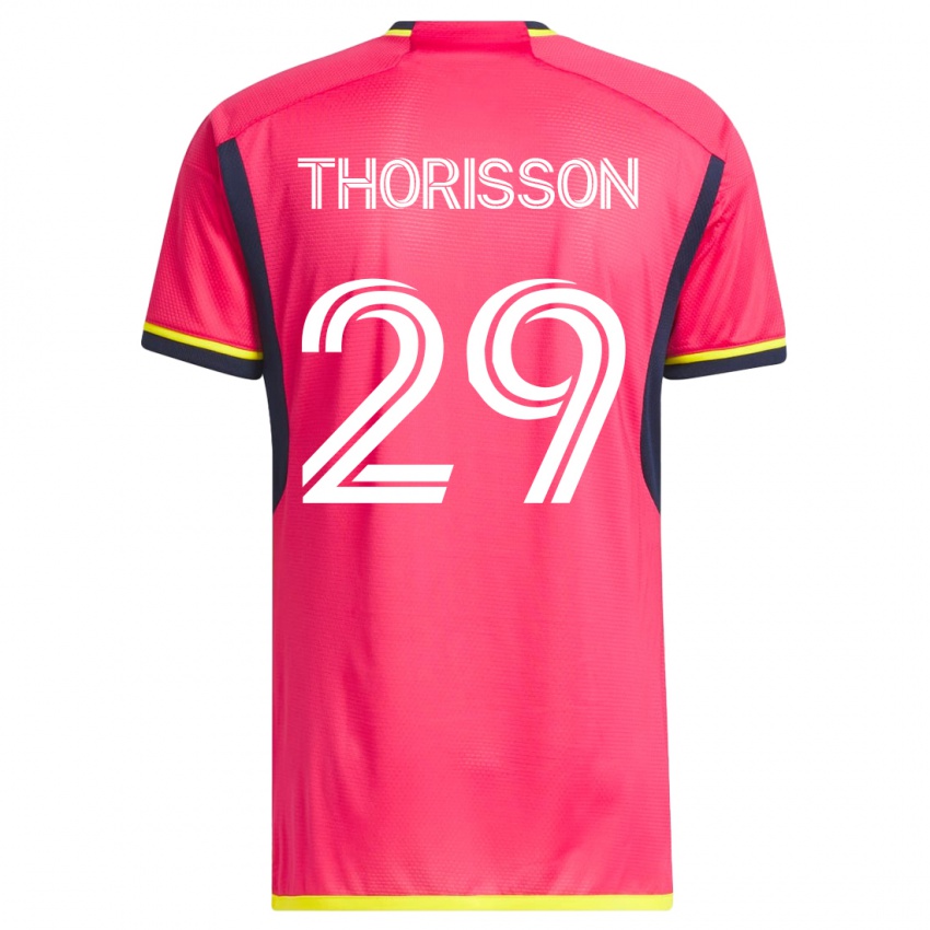 Heren Nökkvi Thórisson #29 Roze Thuisshirt Thuistenue 2023/24 T-Shirt