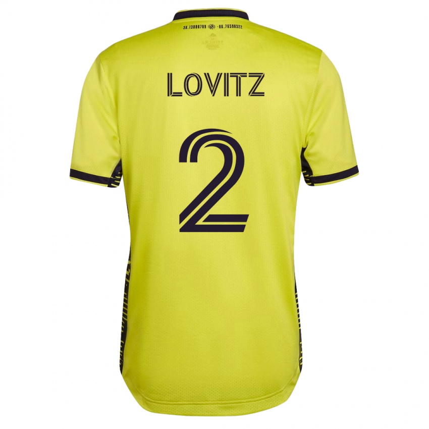 Heren Daniel Lovitz #2 Geel Thuisshirt Thuistenue 2023/24 T-Shirt
