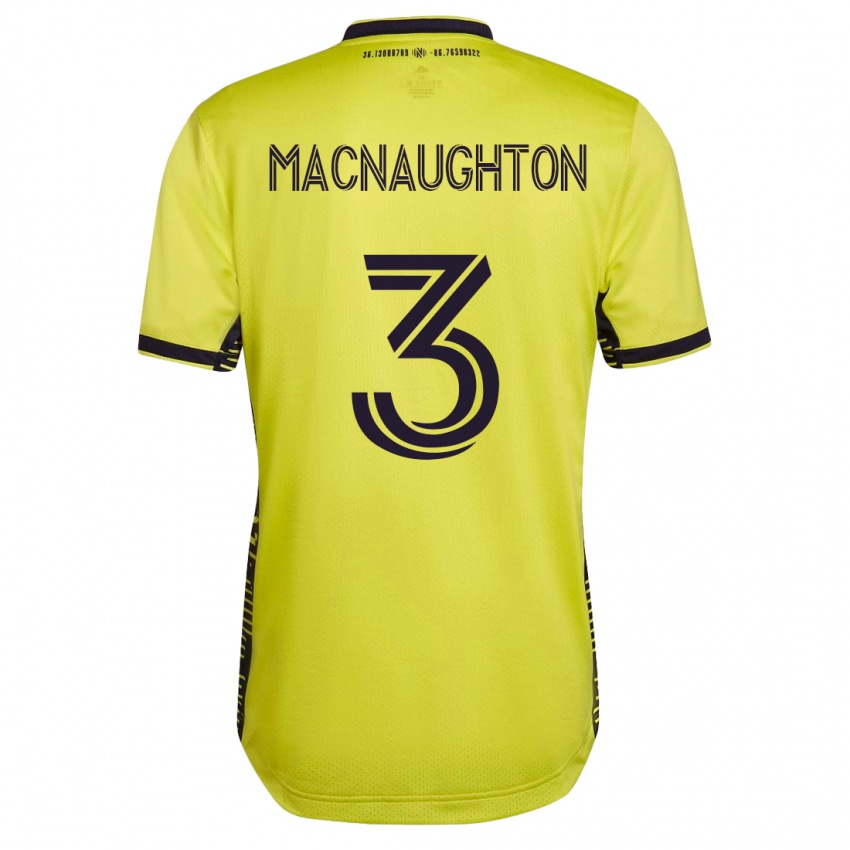 Heren Lukas Macnaughton #3 Geel Thuisshirt Thuistenue 2023/24 T-Shirt