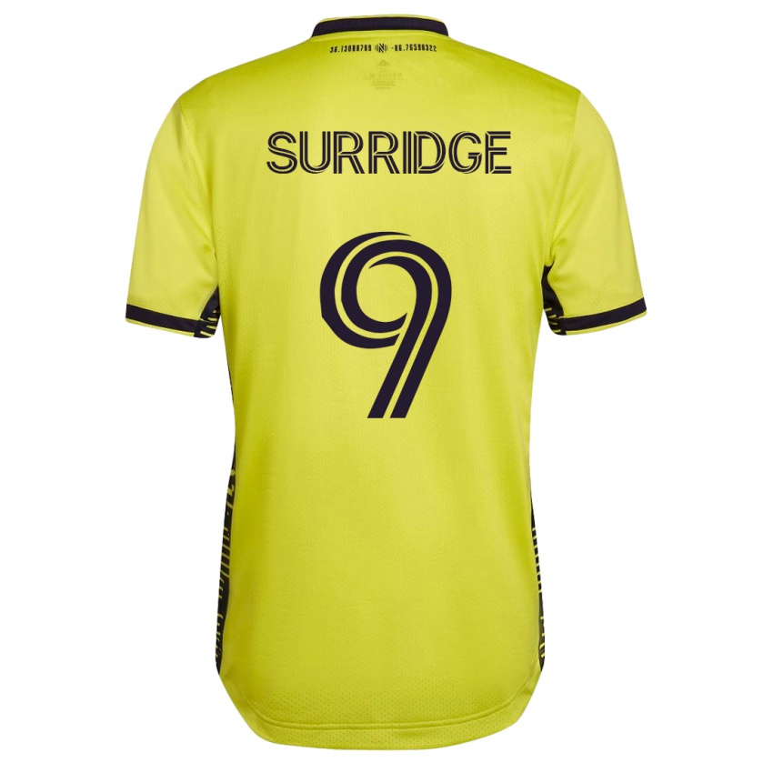Heren Sam Surridge #9 Geel Thuisshirt Thuistenue 2023/24 T-Shirt