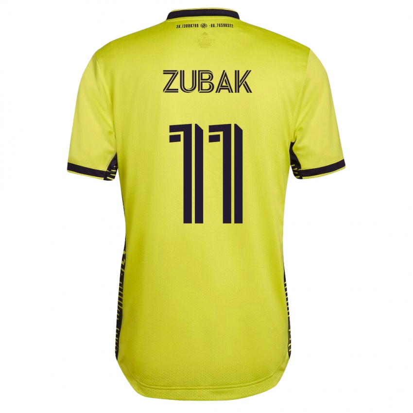 Heren Ethan Zubak #11 Geel Thuisshirt Thuistenue 2023/24 T-Shirt