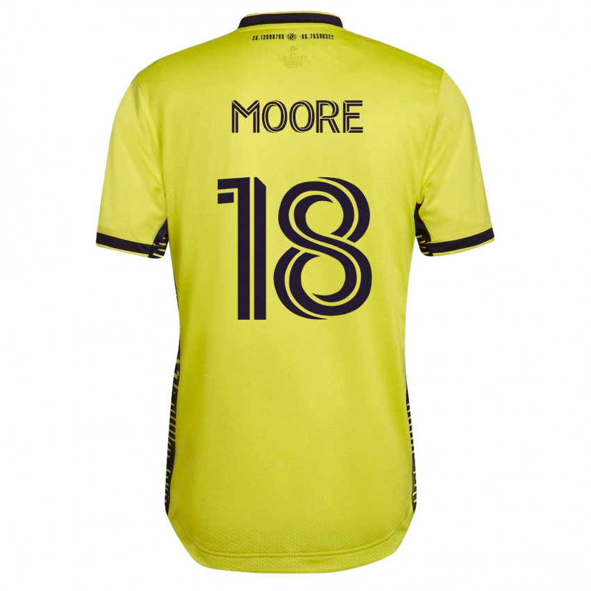 Heren Shaq Moore #18 Geel Thuisshirt Thuistenue 2023/24 T-Shirt
