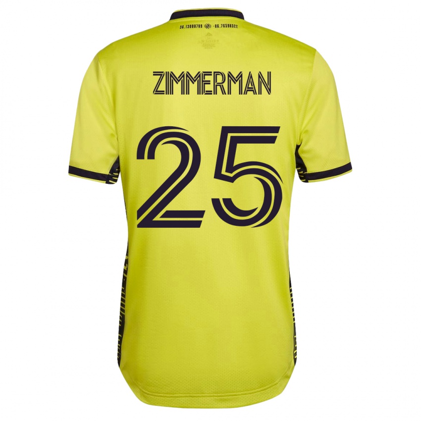 Heren Walker Zimmerman #25 Geel Thuisshirt Thuistenue 2023/24 T-Shirt