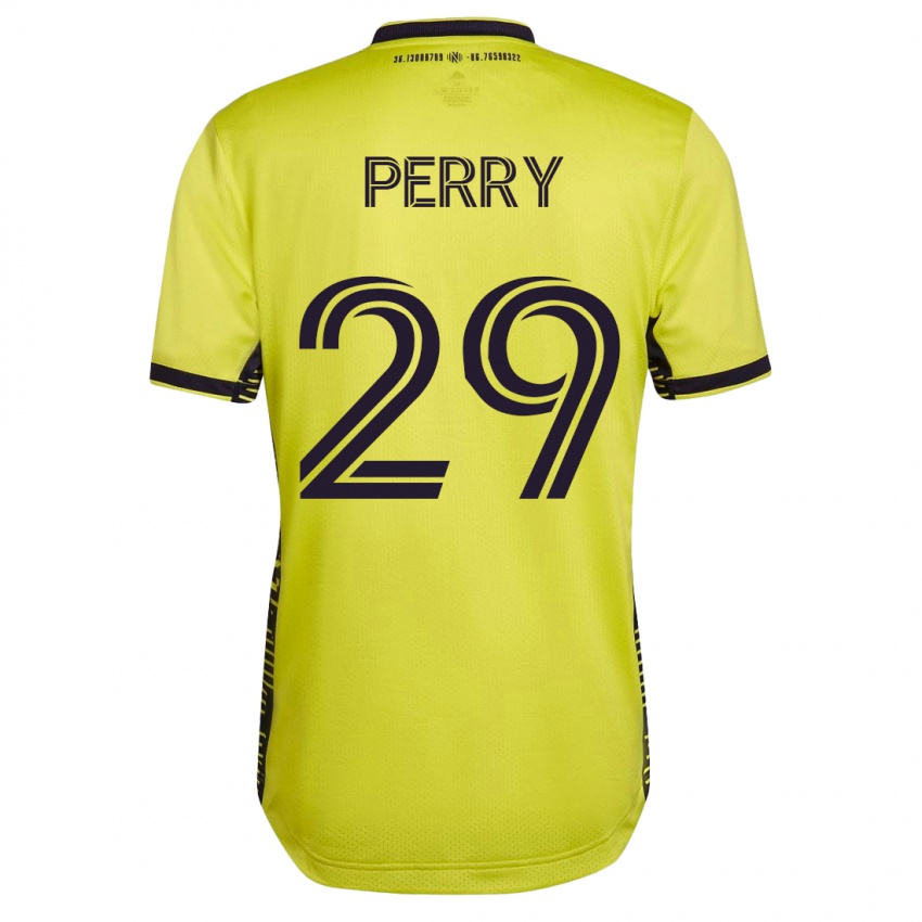 Heren Nebiyou Perry #29 Geel Thuisshirt Thuistenue 2023/24 T-Shirt