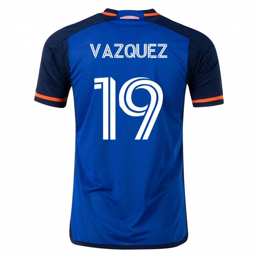 Heren Brandon Vazquez #19 Blauw Thuisshirt Thuistenue 2023/24 T-Shirt