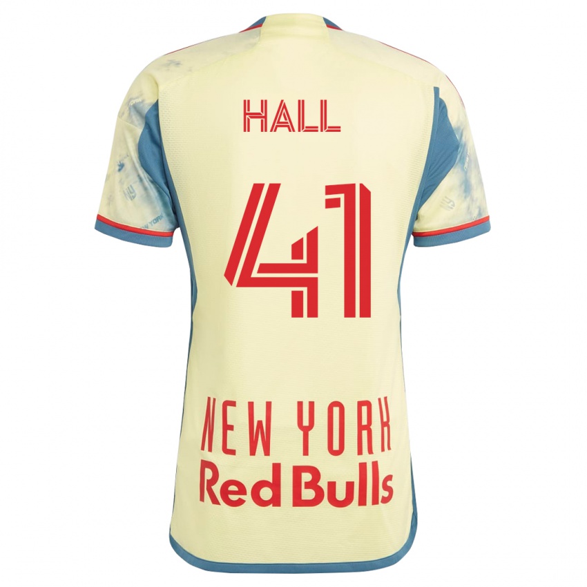 Heren Julian Hall #41 Geel Thuisshirt Thuistenue 2023/24 T-Shirt