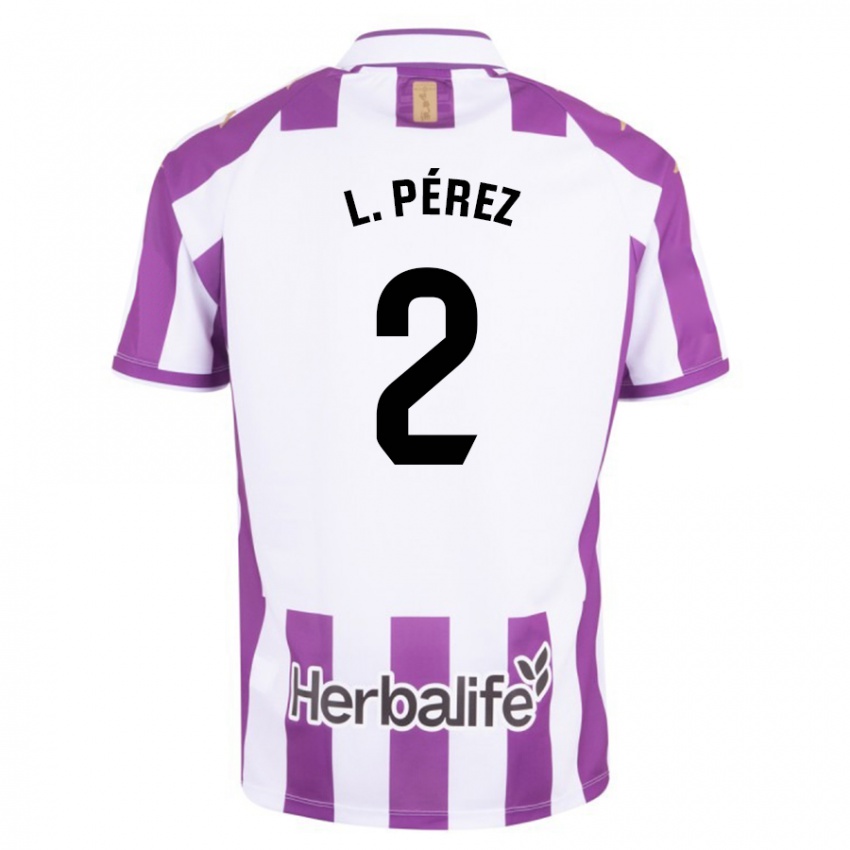 Heren Luis Pérez #2 Paars Thuisshirt Thuistenue 2023/24 T-Shirt