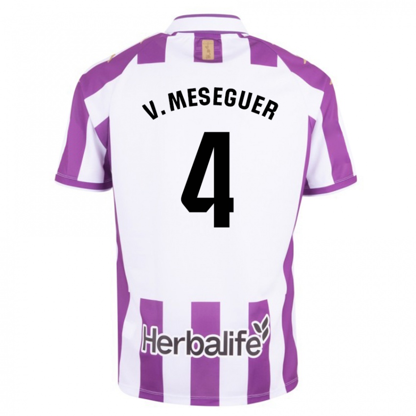 Heren Víctor Meseguer #4 Paars Thuisshirt Thuistenue 2023/24 T-Shirt