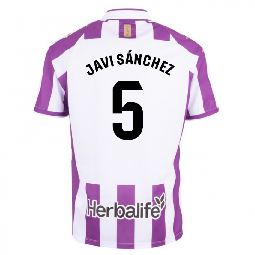 Heren Javi Sánchez #5 Paars Thuisshirt Thuistenue 2023/24 T-Shirt