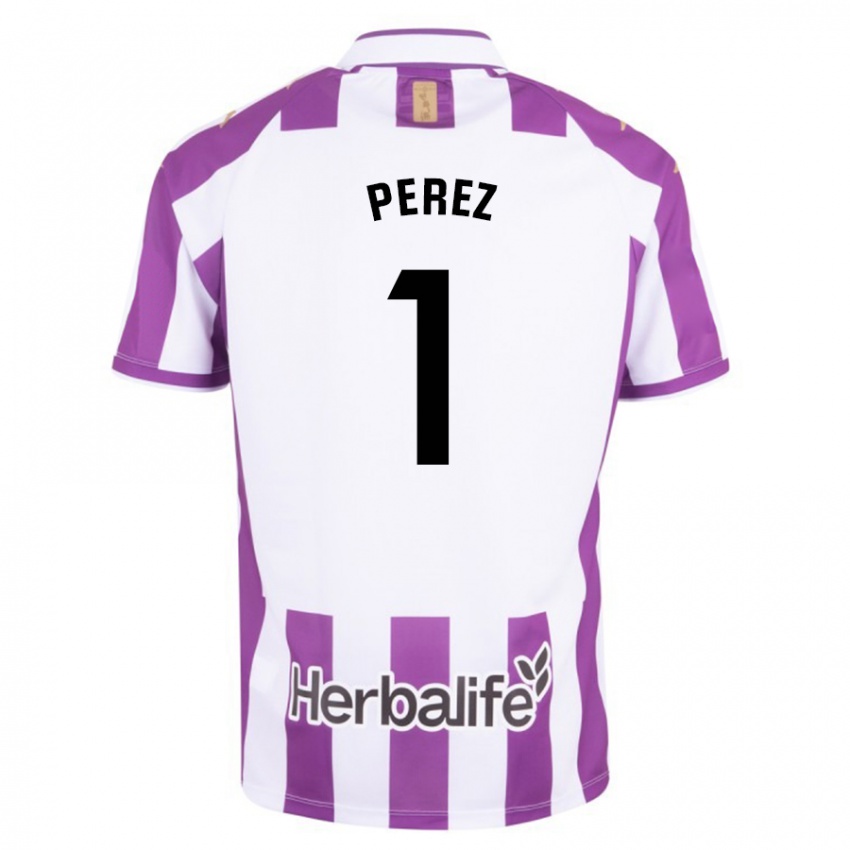 Heren Fer Pérez #1 Paars Thuisshirt Thuistenue 2023/24 T-Shirt