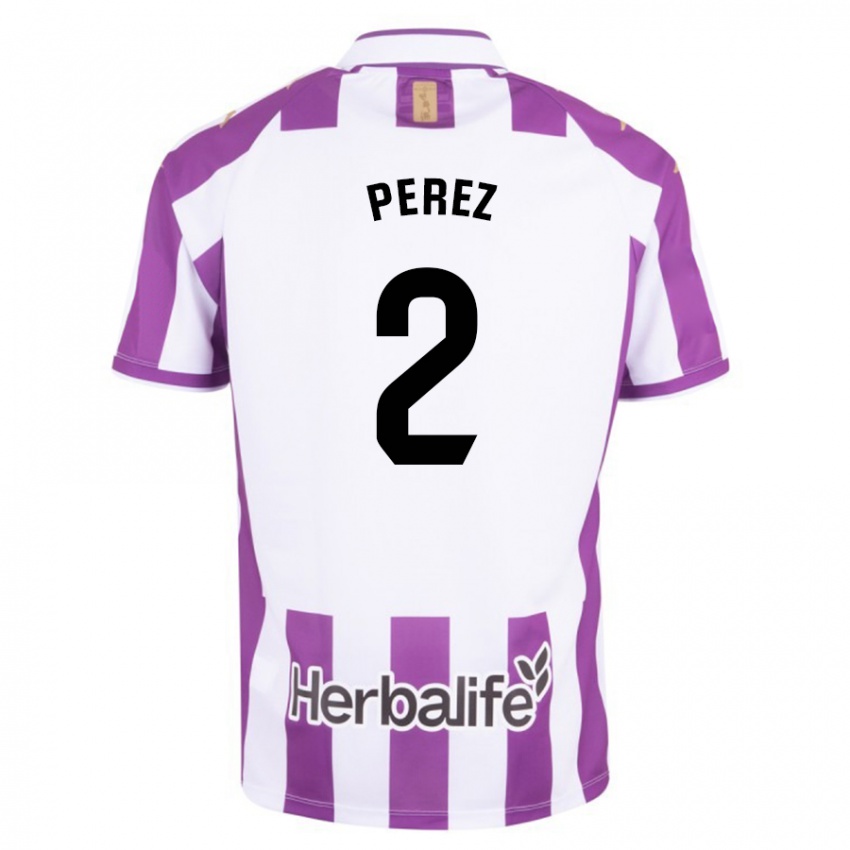 Heren Iker Pérez #2 Paars Thuisshirt Thuistenue 2023/24 T-Shirt