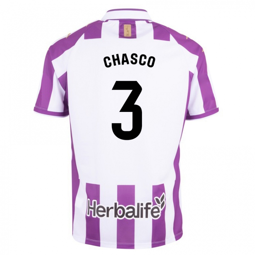 Heren Raúl Chasco #3 Paars Thuisshirt Thuistenue 2023/24 T-Shirt