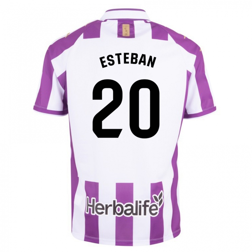 Heren Sergio Esteban #20 Paars Thuisshirt Thuistenue 2023/24 T-Shirt