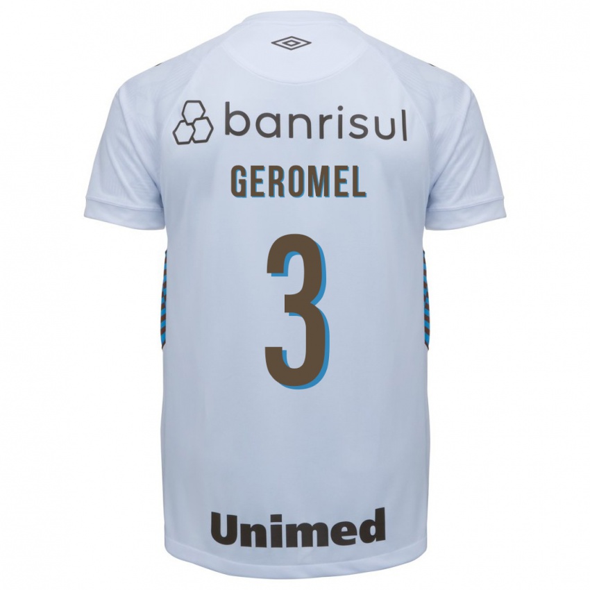 Heren Pedro Geromel #3 Wit Uitshirt Uittenue 2023/24 T-Shirt