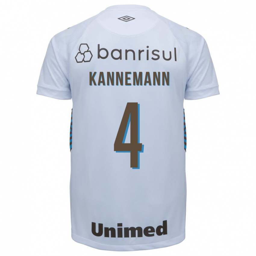 Heren Walter Kannemann #4 Wit Uitshirt Uittenue 2023/24 T-Shirt