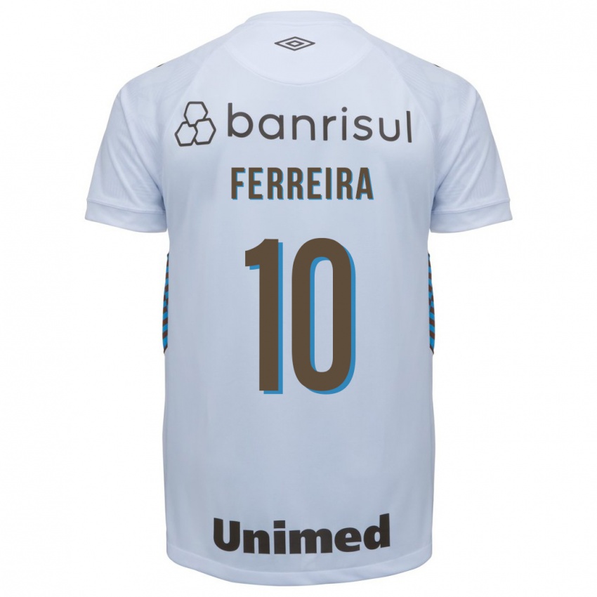 Heren Ferreira #10 Wit Uitshirt Uittenue 2023/24 T-Shirt