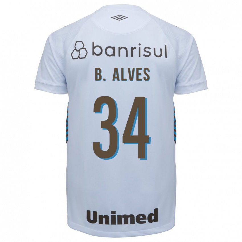 Heren Bruno Alves #34 Wit Uitshirt Uittenue 2023/24 T-Shirt