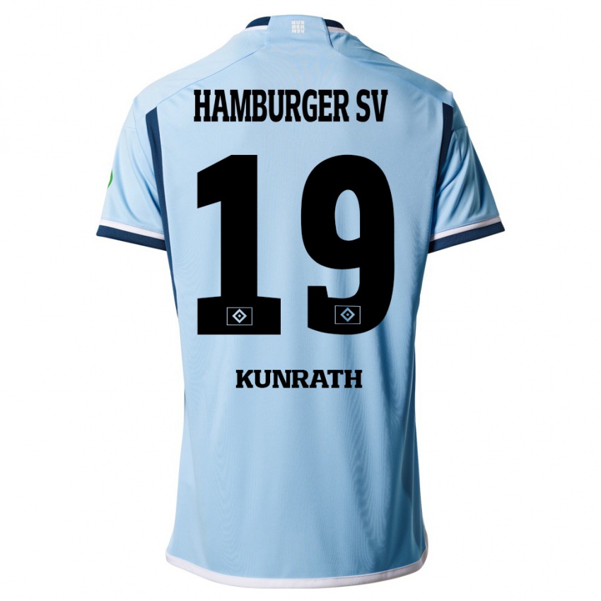 Heren Lina Kunrath #19 Blauw Uitshirt Uittenue 2023/24 T-Shirt
