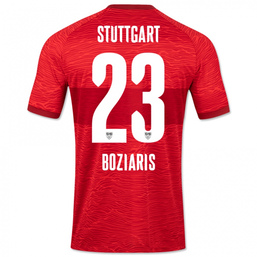Heren Giannis Boziaris #23 Rood Uitshirt Uittenue 2023/24 T-Shirt