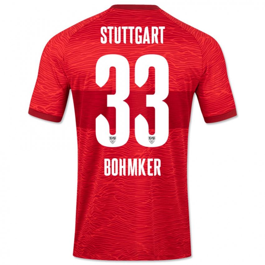 Heren Finn Böhmker #33 Rood Uitshirt Uittenue 2023/24 T-Shirt