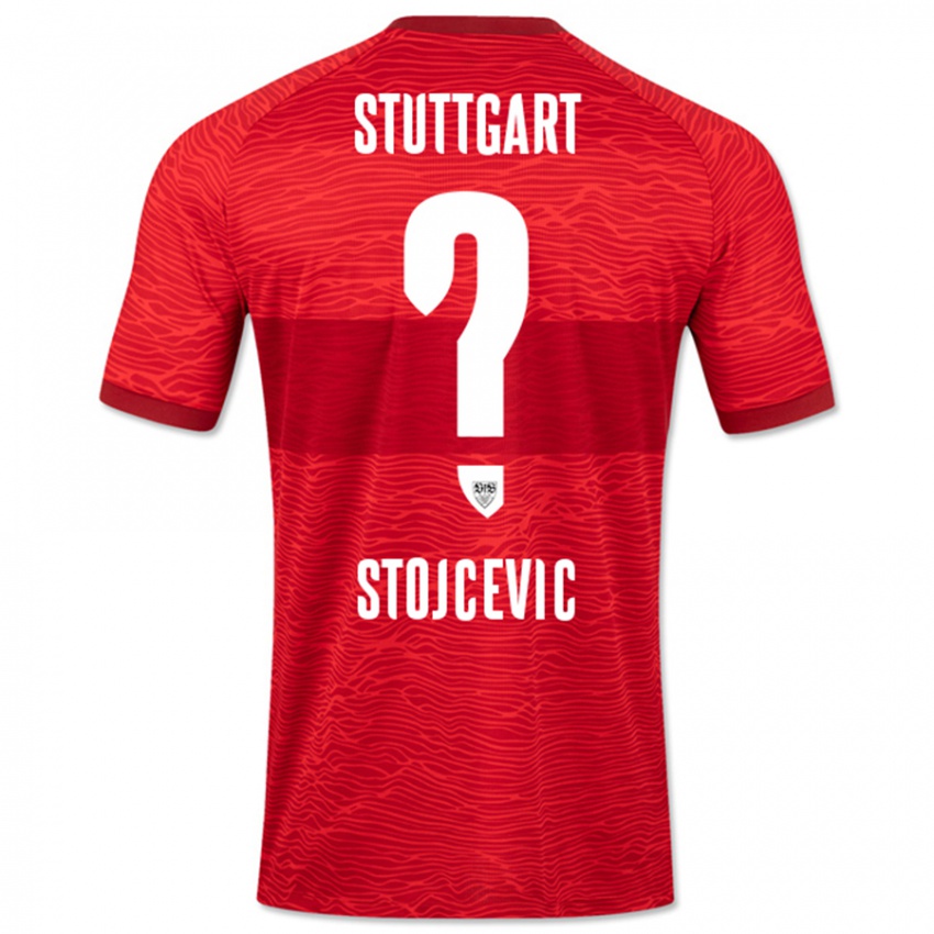 Heren Martin Stojcevic #0 Rood Uitshirt Uittenue 2023/24 T-Shirt