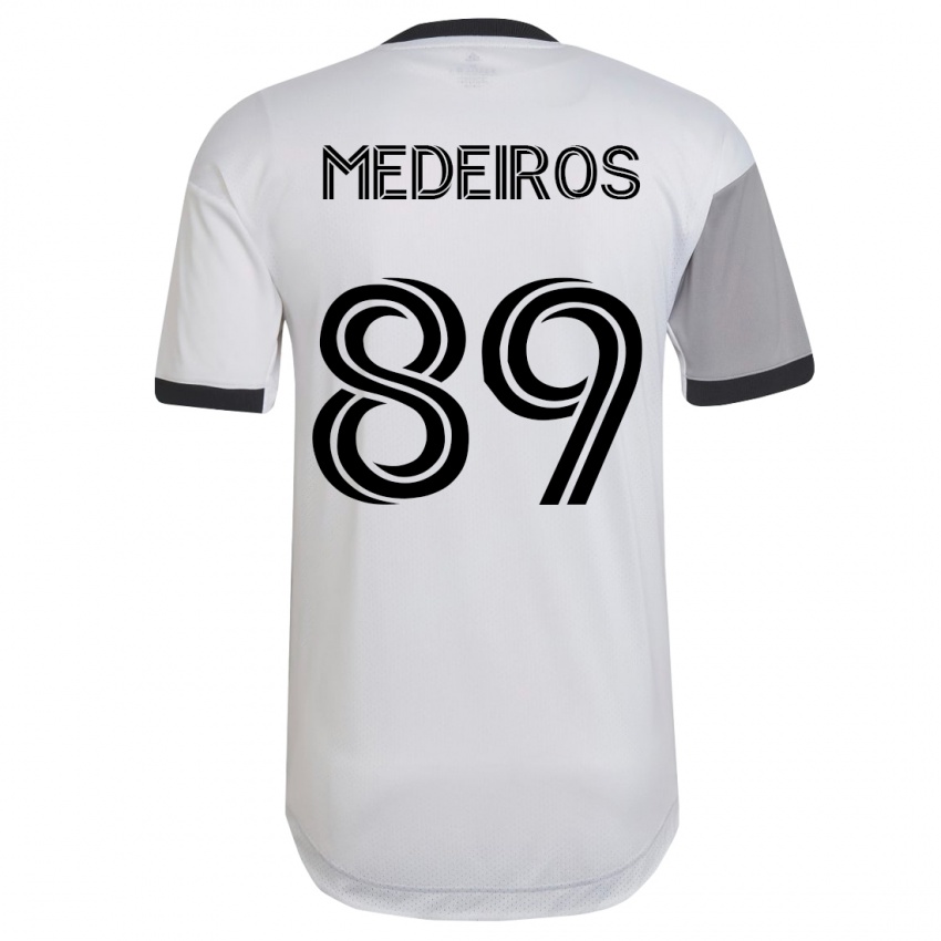 Heren Matthew Medeiros #89 Wit Uitshirt Uittenue 2023/24 T-Shirt