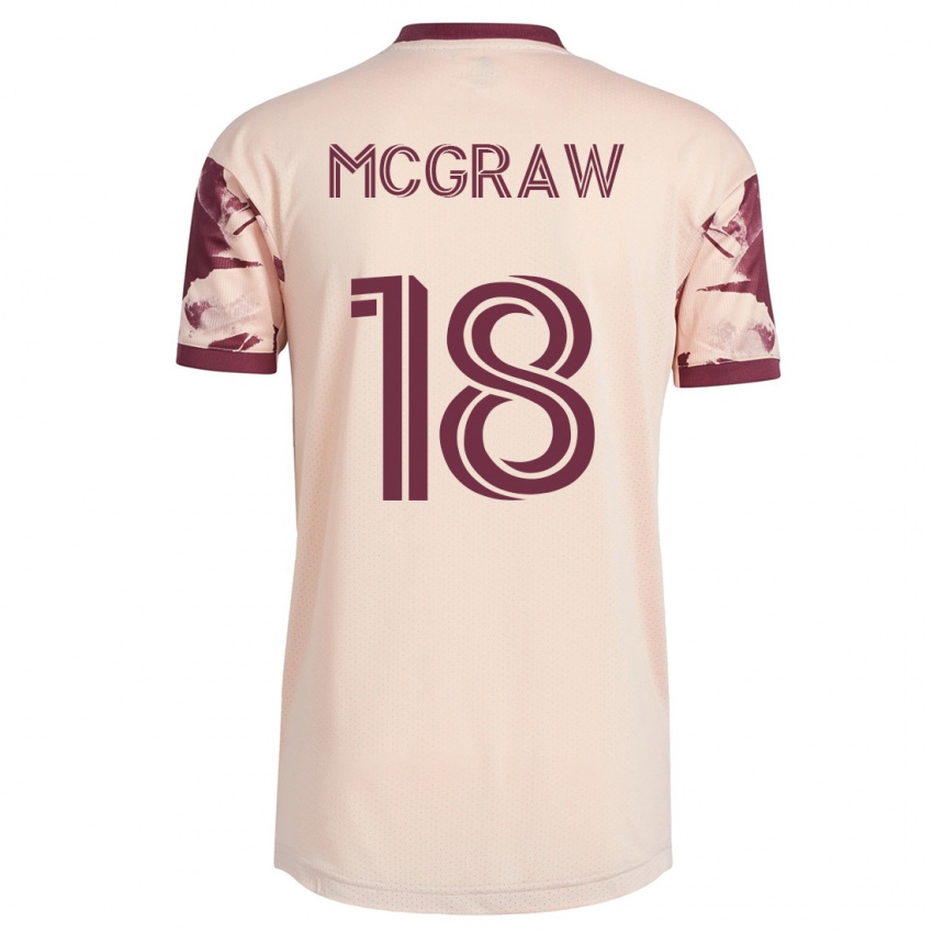 Heren Zac Mcgraw #18 Gebroken Wit Uitshirt Uittenue 2023/24 T-Shirt