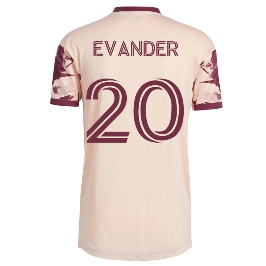 Heren Evander #20 Gebroken Wit Uitshirt Uittenue 2023/24 T-Shirt
