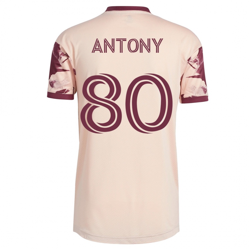 Heren Antony #80 Gebroken Wit Uitshirt Uittenue 2023/24 T-Shirt