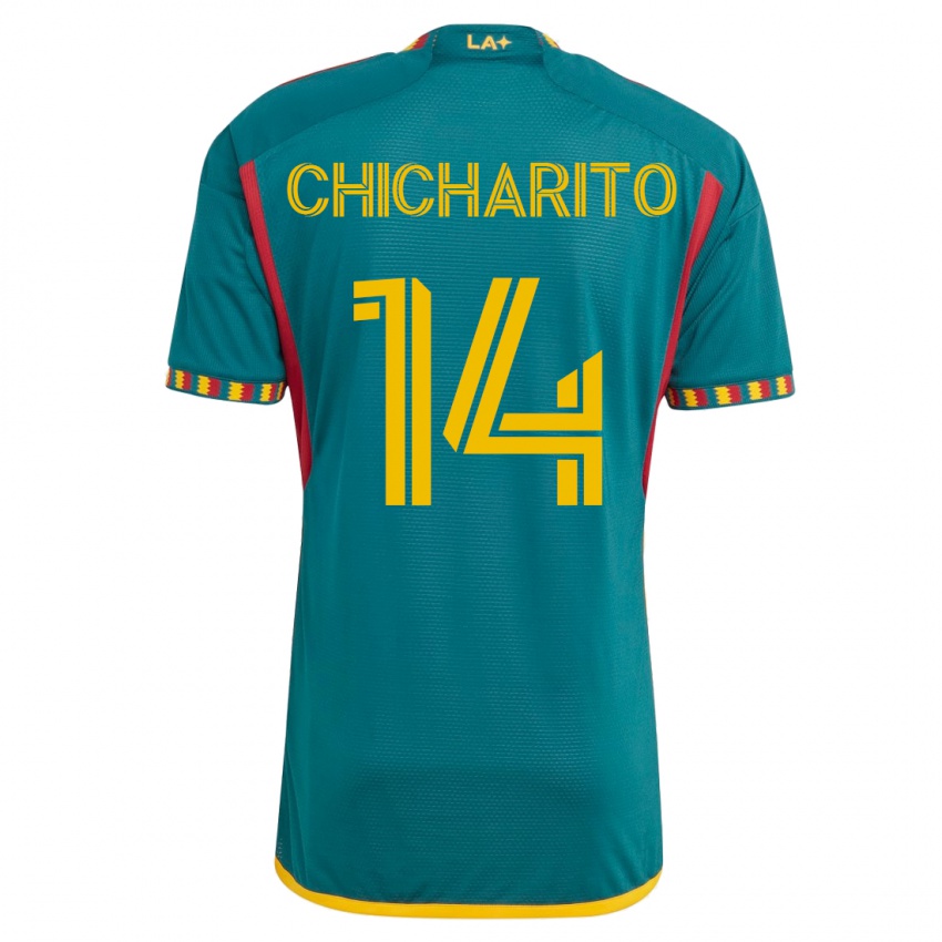 Heren Chicharito #14 Groente Uitshirt Uittenue 2023/24 T-Shirt