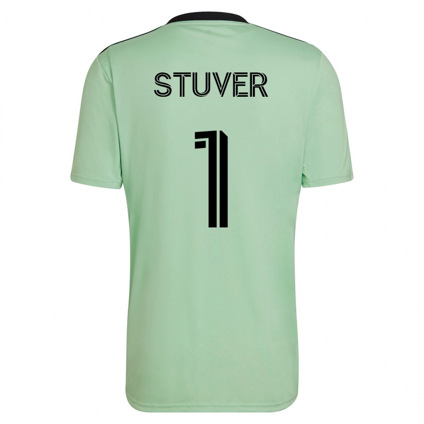Heren Brad Stuver #1 Licht Groen Uitshirt Uittenue 2023/24 T-Shirt
