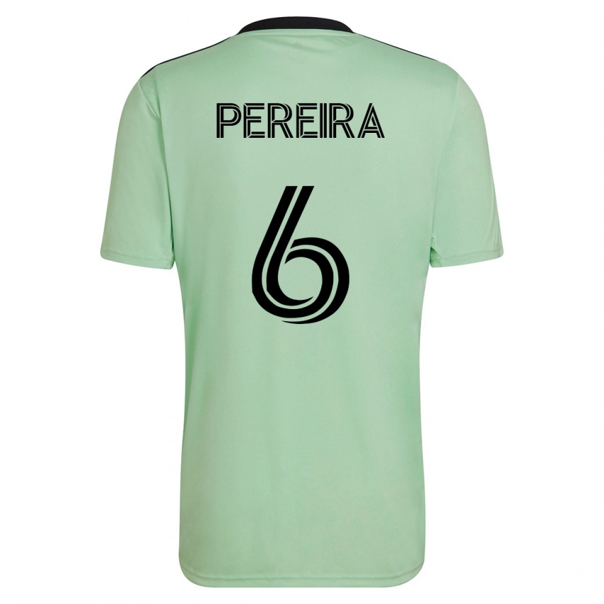 Heren Daniel Pereira #6 Licht Groen Uitshirt Uittenue 2023/24 T-Shirt