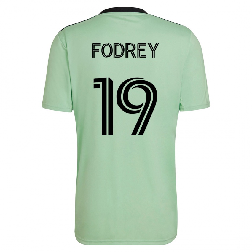 Heren Cj Fodrey #19 Licht Groen Uitshirt Uittenue 2023/24 T-Shirt