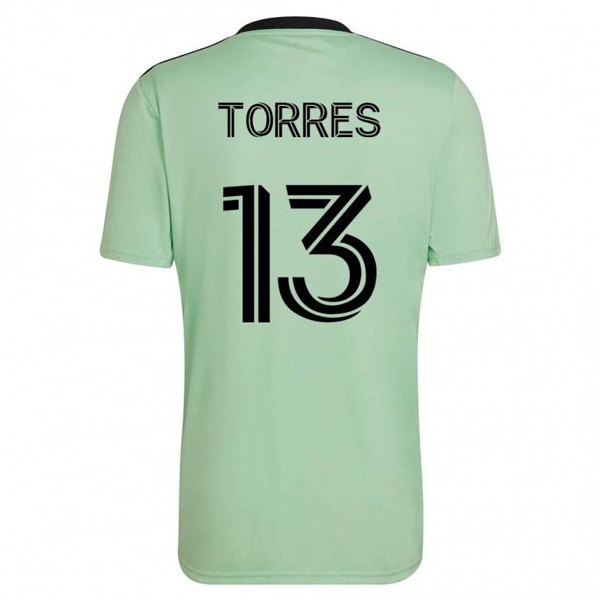 Heren Leo Torres #13 Licht Groen Uitshirt Uittenue 2023/24 T-Shirt