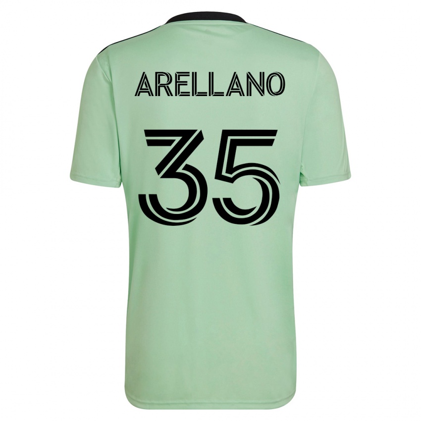 Heren Bryan Arellano #35 Licht Groen Uitshirt Uittenue 2023/24 T-Shirt